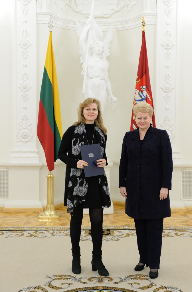 Prezidentė Dalia Grybauskaitė ir FM99 žurnalistė Vilija Kvedaraitė