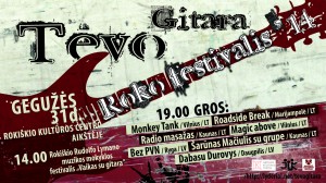 Roko festivalis „Tevo gitara'14“ paskutine geguzes diena uzkariaus visa LietuvaFM99