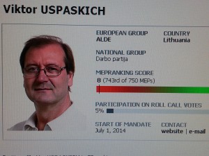 Europarlamentaras V. Uspaskich 