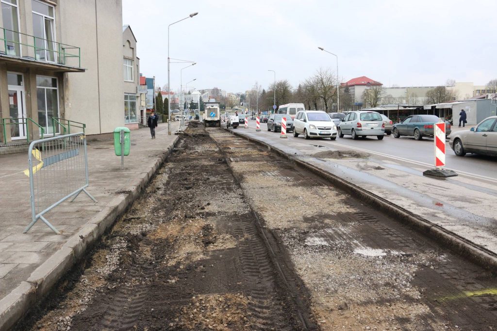 Alytuje prasidėjo Jotvingių gatvės rekonstrukcijos darbai (AMS nuotr.)