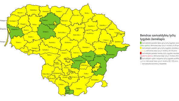 Tik 8 savivaldybės lyčių lygybės srityje yra „žalios“ – Alytaus miesto ir rajono čia nėra