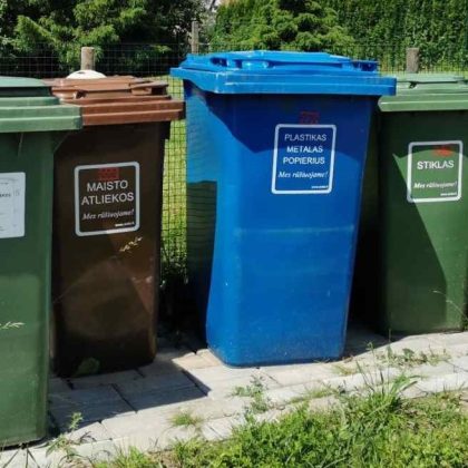 Moralas dėl 13 eurų – laikyk  šiukšlių konteinerį kieme