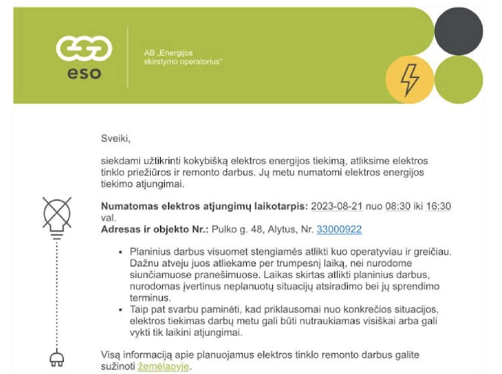 Pirmadienį be elektros bus radijas FM99 ir odontologijos klinikos