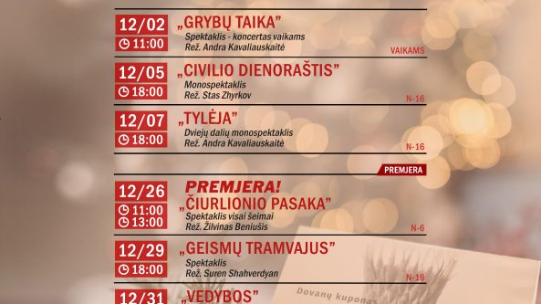 Laukti KALĖDŲ kartu: gruodis TEATRE