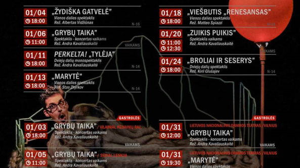 Alytaus miesto teatras – sausio repertuaras