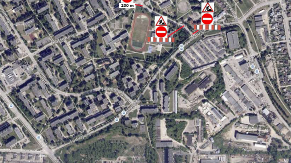 Nuo šiandien stabdomas eismas Sudvajų gatve