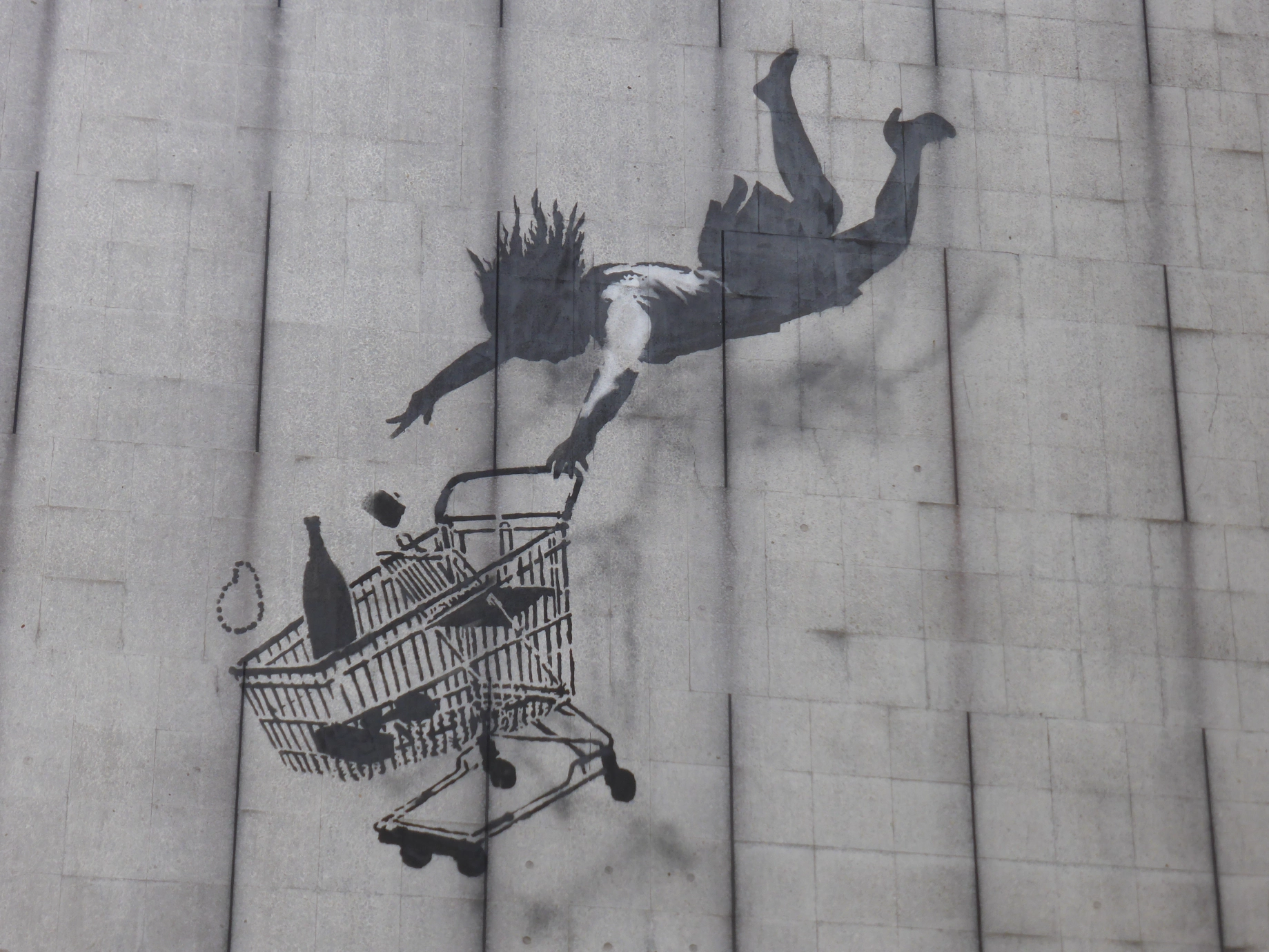 Banksy Londone pristatė 7-ąjį meno kūrinį gyvūnų tema per pastarąją savaitę