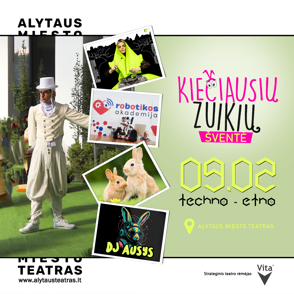 K i e č i a u s i zuikiai rinksis į ETNO-TECHNO šventę!