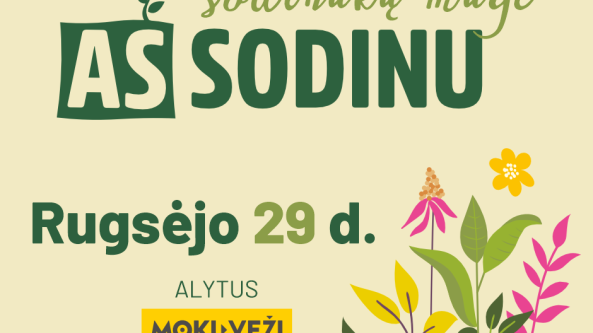 Alytuje rugsėjo paskutinį sekmadienį sodinukų mugė „Aš sodinu“