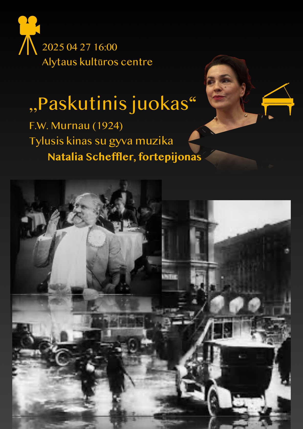 Ypatinga kultūrinė patirtis – tyliojo kino renginys su gyva muzikine improvizacija