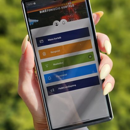 „Birštoniečio kortelė“ nuo šiol telefone