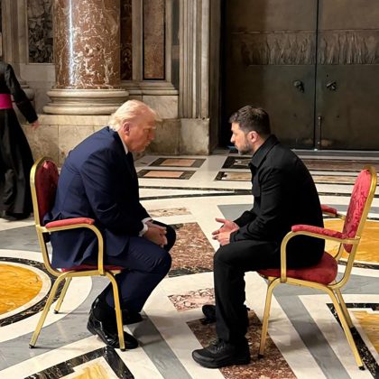 Zelenskis ir Trumpas Romoje surengs antrą susitikimą