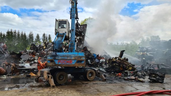 Alytuje degė metalo laužas – žmonės nenukentėjo