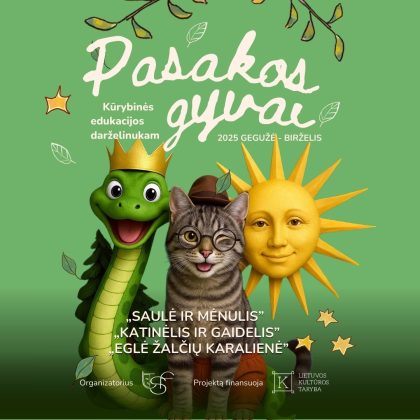 Ten, kur pasaka tampa teatru: kūrybinės edukacijos darželinukams