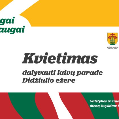 Kviečiame dalyvauti laivų parade Didžiulio ežere