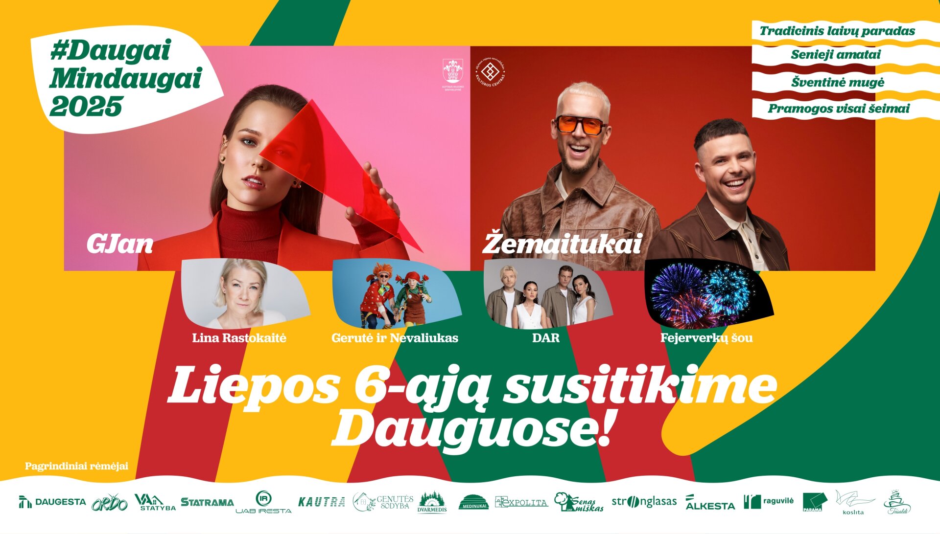 Liepos 6-ąją Dauguose – gausybė pramogų visai šeimai