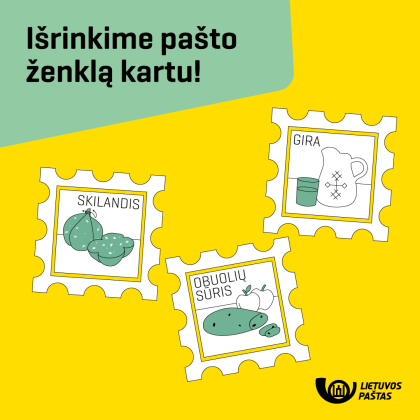 Obuolių sūris, skilandis, ar gira – kuris jų papuoš naująjį pašto ženklą?
