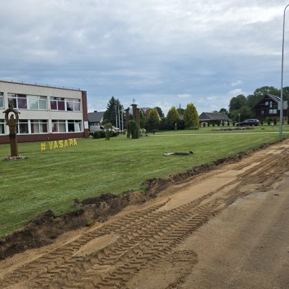 Butrimonyse vyksta viešųjų erdvių atnaujinimo darbai