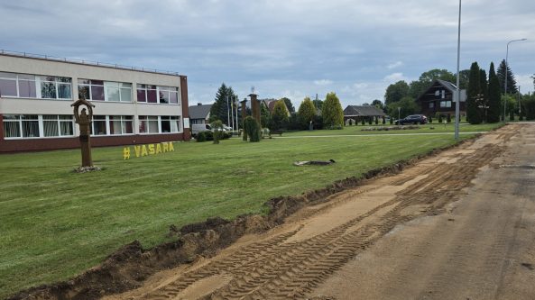 Butrimonyse vyksta viešųjų erdvių atnaujinimo darbai