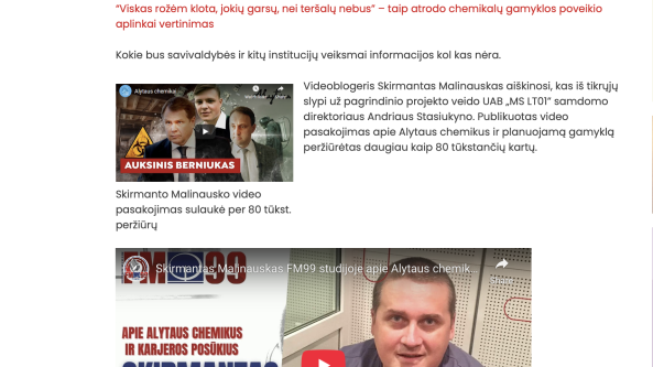 „Alytaus chemikų“ eksperimentas Kėdainiuose bankrutuoja
