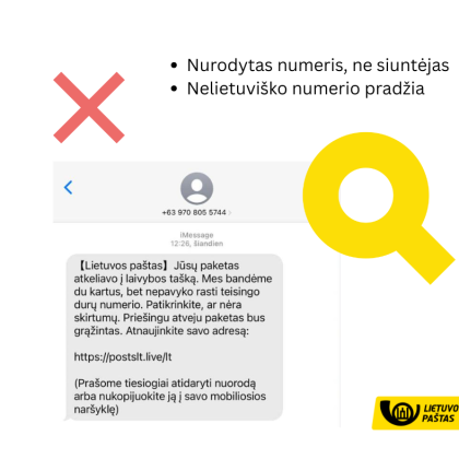 Lietuvos paštu apsimetantys sukčiai gviešiasi pinigų ir duomenų