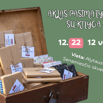 Alytaus Jurgio Kunčino viešoji biblioteka kviečia į šventinį „Aklą pasimatymą su knyga“! Alytaus Jurgio Kunčino viešoji biblioteka kviečia į šventinį „Aklą pasimatymą su knyga“!