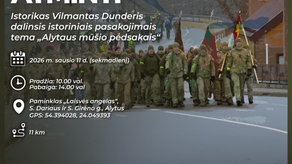Sekmadienį žygis – „Trims karių savanorių kartoms atminti“